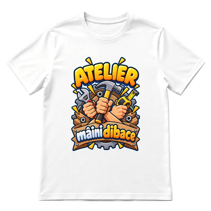 Tricou „Atelier, mâini dibace”