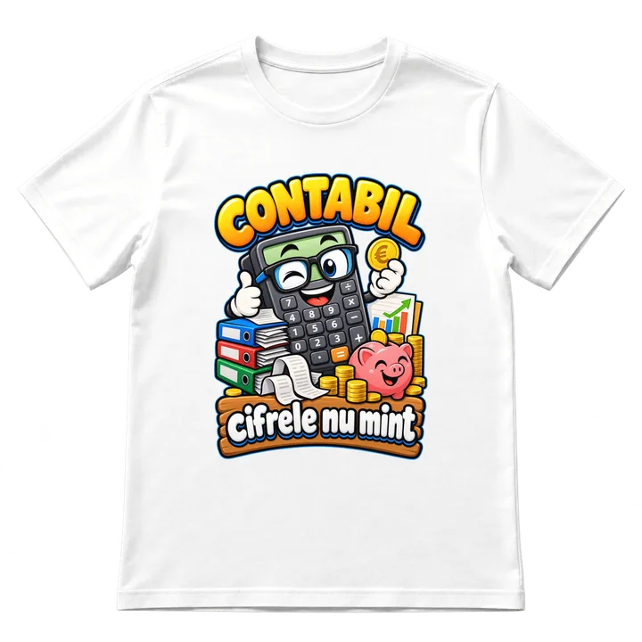 Tricou „Contabil, cifrele nu mint”