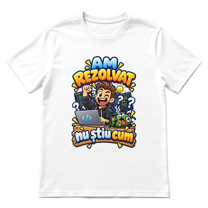Tricou „Am rezolvat, nu știu cum”