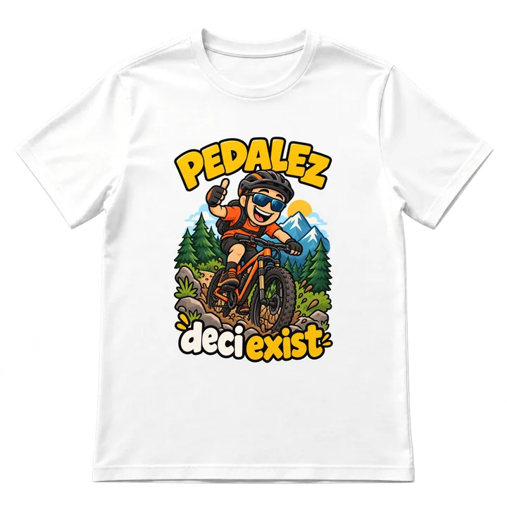 Tricou „Pedalez, deci exist”