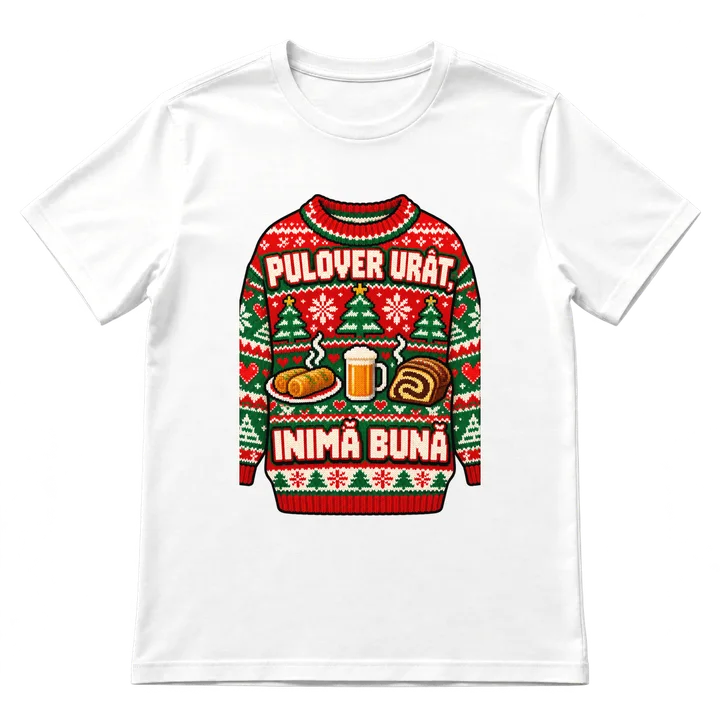 Tricou „Pulover urât, inimă bună”